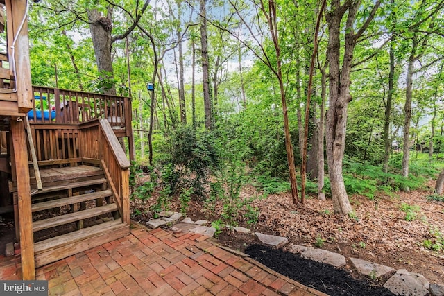 602 Lions Gate Ln, Odenton, MD 21113 - view of patio with a deck and stairs