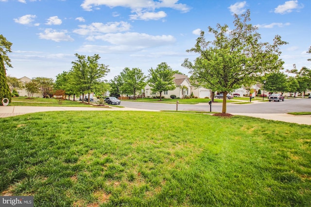 view of yard with a residential view