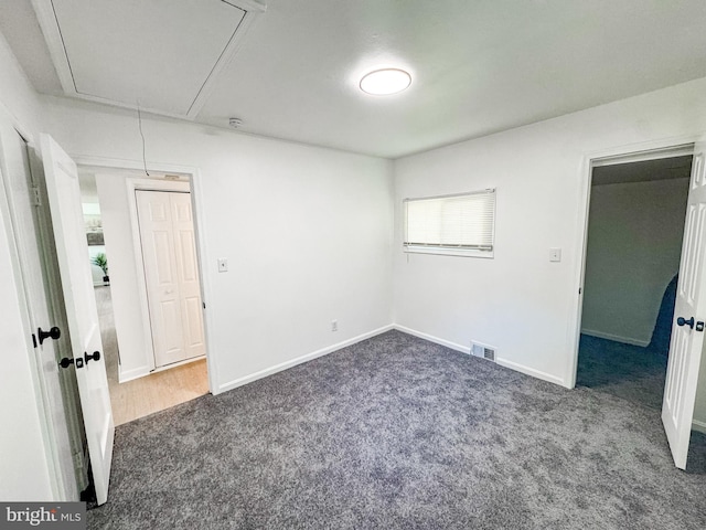 21 Onaway Pl, New Castle, DE 19720 - spare room with carpet floors, baseboards, visible vents, and attic access