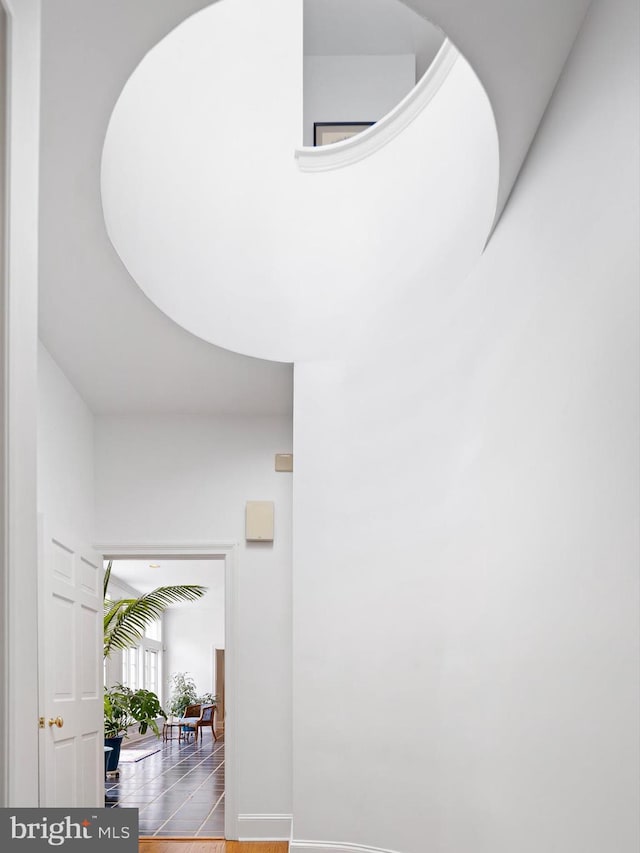 hallway with baseboards