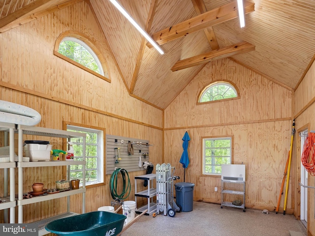view of storage area