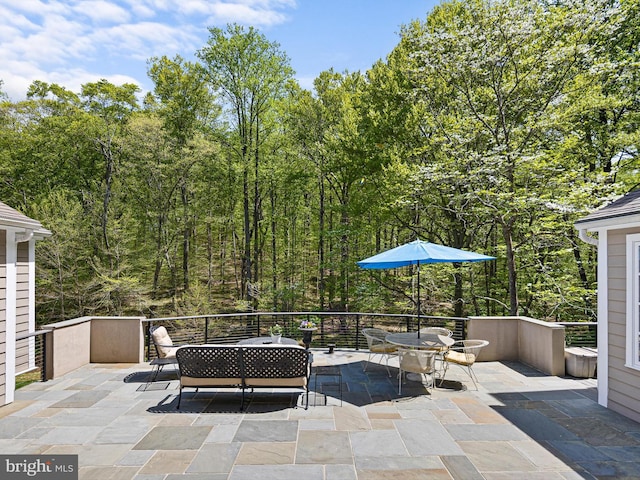 view of patio / terrace with an outdoor living space