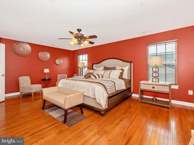 2004 Quandary Dr, Frederick, MD 21702 - bedroom featuring baseboards, visible vents, ceiling fan, and light wood-type flooring