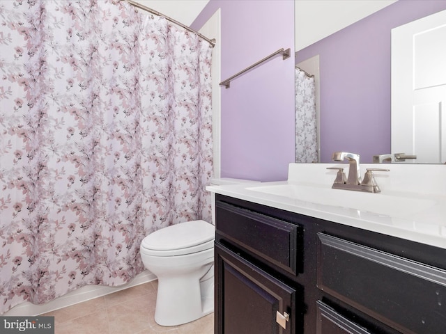 2004 Quandary Dr, Frederick, MD 21702 - full bath with tile patterned floors, vanity, toilet, and a shower with shower curtain