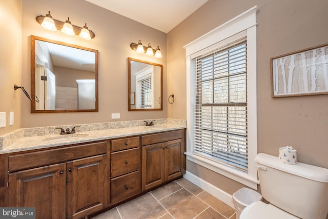193 Greenbrier Dr, Mc Henry, MD 21541 - full bathroom featuring tile patterned flooring, a sink, double vanity, and toilet