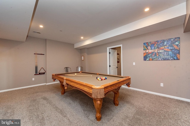 193 Greenbrier Dr, Mc Henry, MD 21541 - rec room featuring carpet floors, baseboards, and visible vents