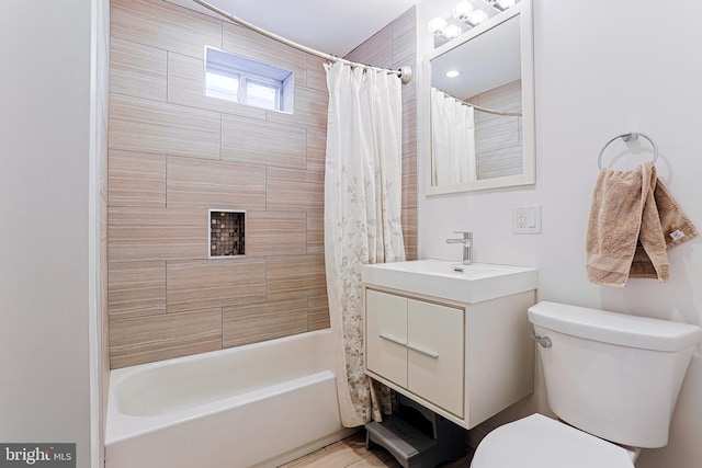 2325 W Thompson St, Philadelphia, PA 19121 - full bathroom featuring vanity, shower / bath combo, and toilet