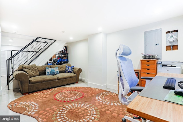 2325 W Thompson St, Philadelphia, PA 19121 - office featuring baseboards, electric panel, and recessed lighting