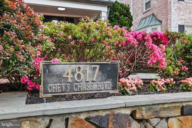 view of community sign