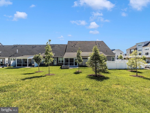 5303 Crape Myrtle Dr, Frederick, MD 21703 - rear view of house with a sunroom and a residential view