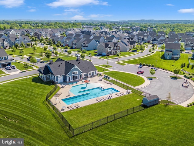 5303 Crape Myrtle Dr, Frederick, MD 21703 - aerial view of residential area with a pool