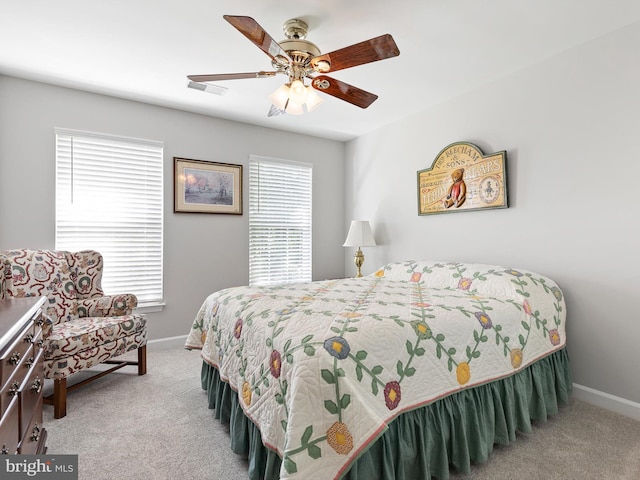 345 Jessica Dr, Middletown, DE 19709 - carpeted bedroom with a ceiling fan, baseboards, and visible vents
