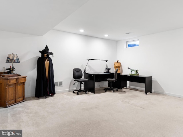 345 Jessica Dr, Middletown, DE 19709 - office space featuring carpet floors, recessed lighting, baseboards, and visible vents