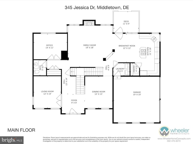 345 Jessica Dr, Middletown, DE 19709 - floor plan