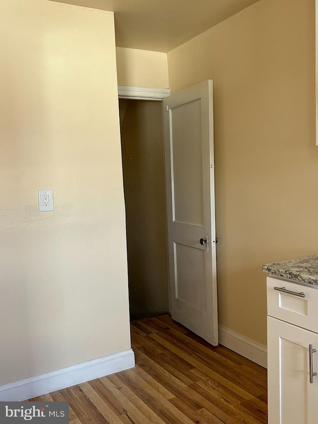 577 Snowden Rd, Upper Darby, PA 19082 - interior space featuring baseboards and dark wood-type flooring