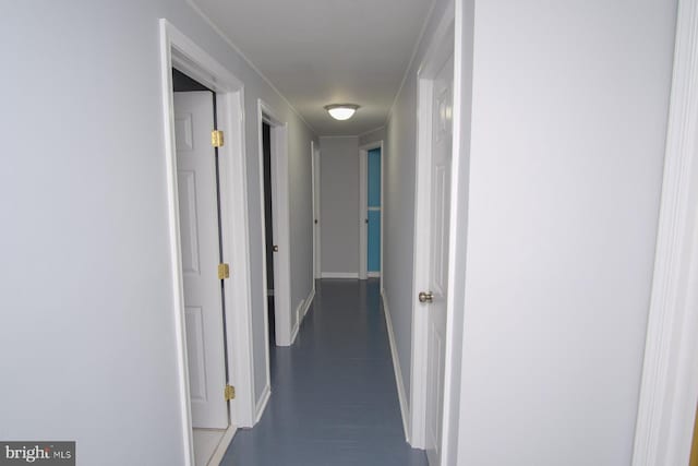 corridor with baseboards