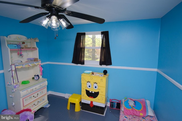 bedroom with ceiling fan