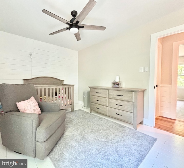 bedroom with a ceiling fan