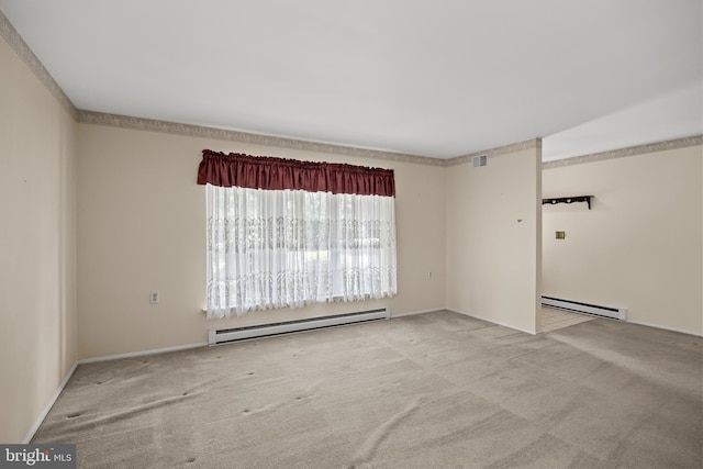 48 Dunstable Rd, Southampton, NJ 08088 - carpeted empty room featuring a baseboard heating unit