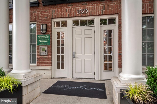 1023 N Royal St Unit 104, Alexandria, VA 22314 - view of exterior entry with brick siding