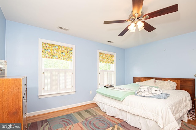 105 Fairfield Dr, Winchester, VA 22602 - bedroom featuring wood finished floors, baseboards, and a ceiling fan
