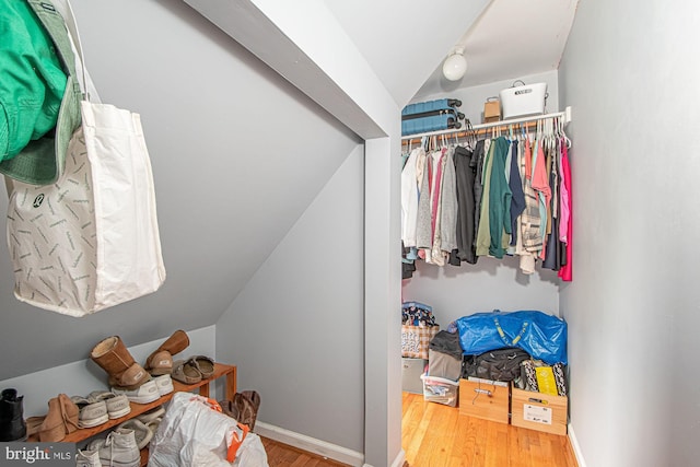 105 Fairfield Dr, Winchester, VA 22602 - walk in closet featuring wood finished floors and lofted ceiling