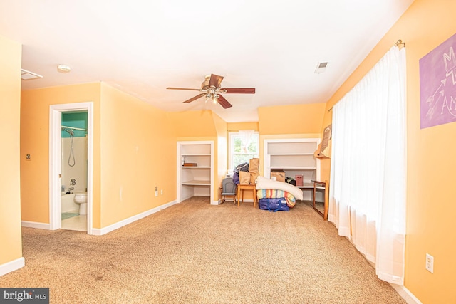 105 Fairfield Dr, Winchester, VA 22602 - playroom with carpet flooring, ceiling fan, and baseboards