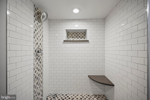 2115 Pennington, Ewing, NJ 08638 - bathroom with a tile shower and recessed lighting