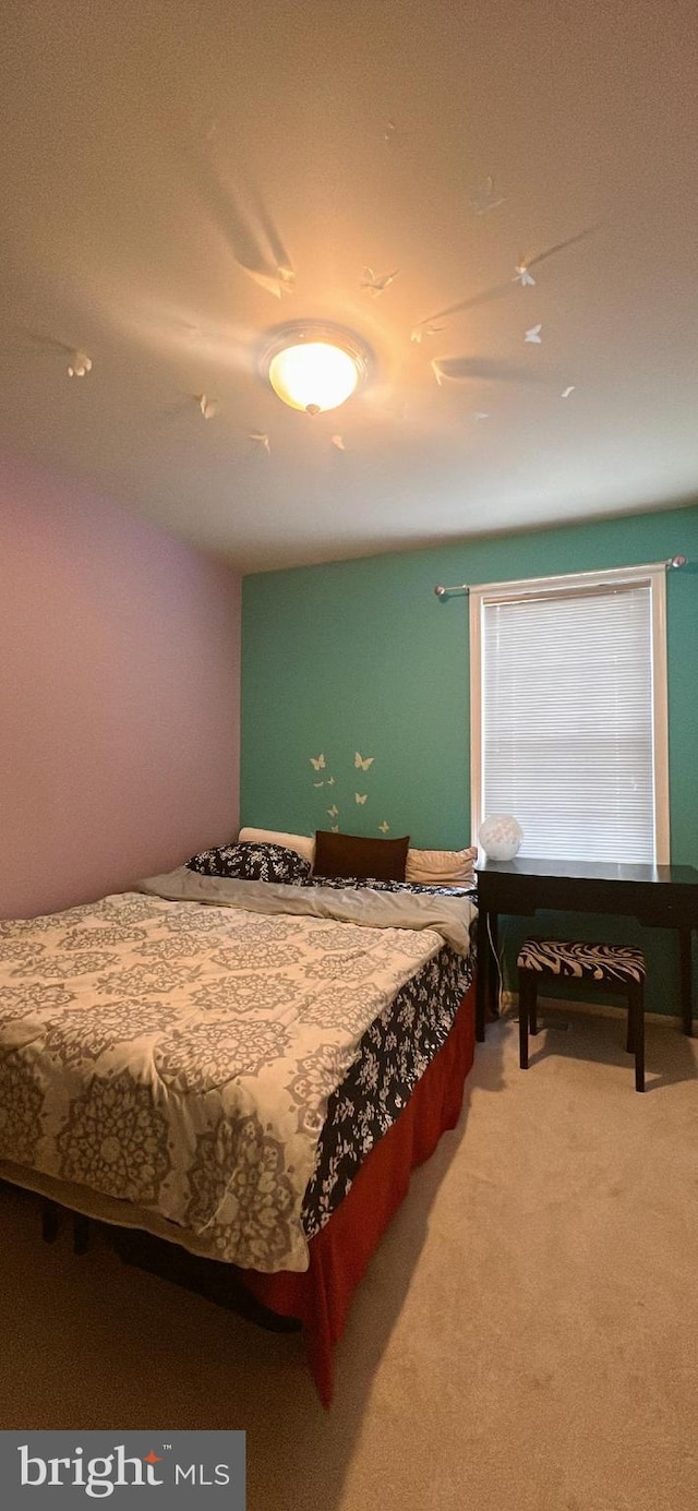 bedroom with carpet floors