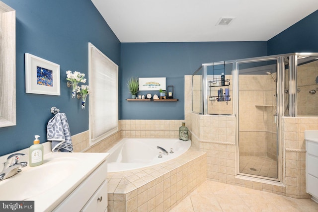 13073 Taverner Loop, Woodbridge, VA 22192 - bathroom featuring vanity, a shower stall, and a bath