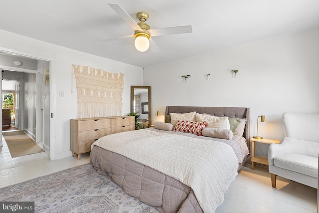 228 Morgan St, Phoenixville, PA 19460 - bedroom featuring a ceiling fan and light wood-style flooring