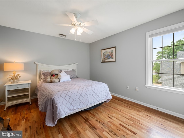 114 New Market Dr, Stephens City, VA 22655 - bedroom featuring wood finished floors, baseboards, and ceiling fan