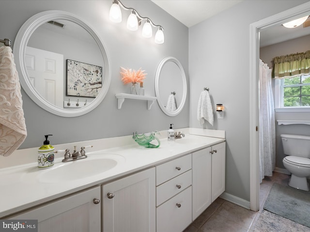 114 New Market Dr, Stephens City, VA 22655 - full bath with tile patterned flooring, double vanity, and toilet