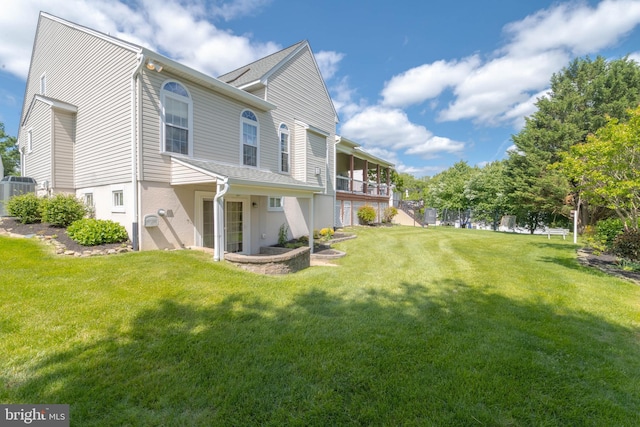729 Rosecroft Ct, Forest Hill, MD 21050 - view of home's exterior with central air condition unit and a lawn