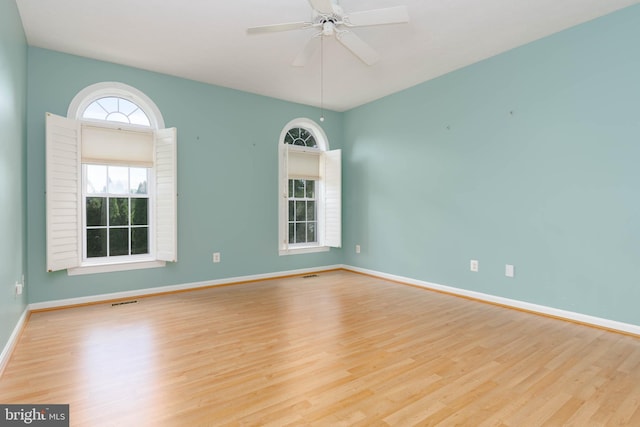729 Rosecroft Ct, Forest Hill, MD 21050 - unfurnished room featuring wood finished floors, baseboards, and a ceiling fan