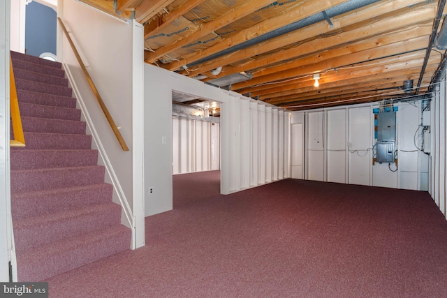 729 Rosecroft Ct, Forest Hill, MD 21050 - unfinished basement featuring stairs and carpet