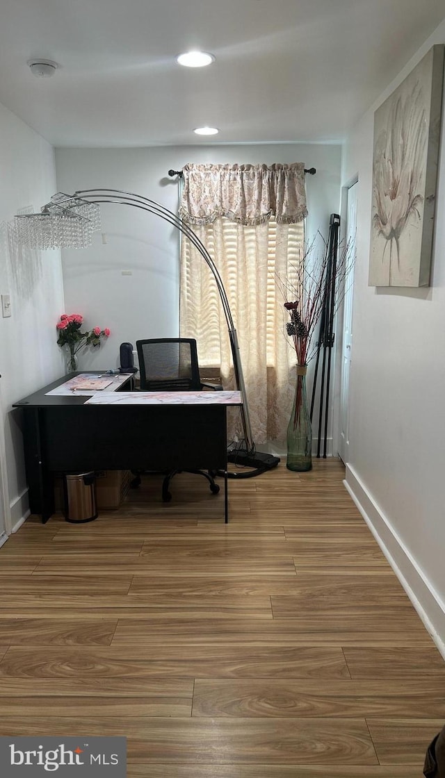 1305 Wendover Ct, District Heights, MD 20747 - office area with wood finished floors and baseboards