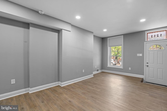 1213 Washington Blvd, Baltimore, MD 21230 - foyer entrance with wood finished floors, recessed lighting, and baseboards