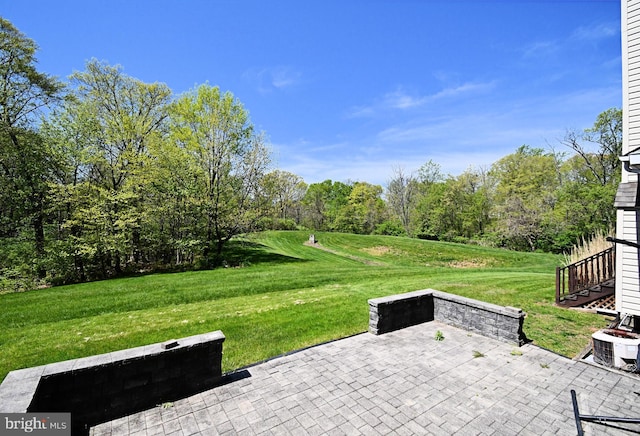 view of patio / terrace with stairway