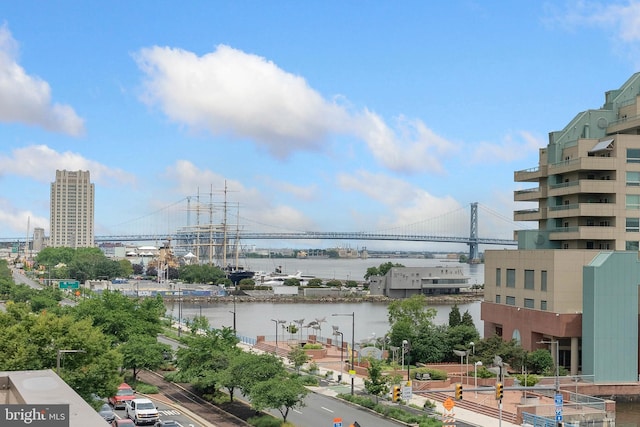 740 S Columbus Blvd Unit 74, Philadelphia, PA 19147 - water view featuring a notable bridge and nearby urban area
