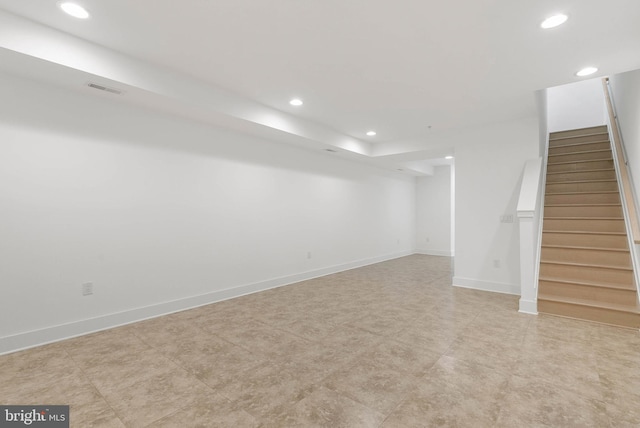 740 S Columbus Blvd Unit 74, Philadelphia, PA 19147 - finished below grade area featuring recessed lighting and stairs