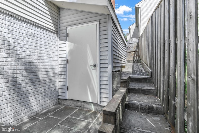 view of exterior entry