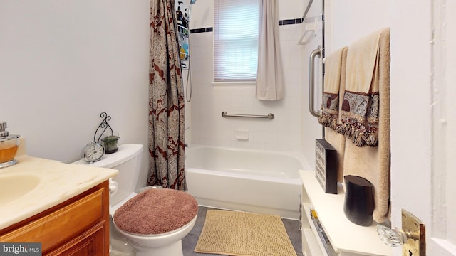 4408 1st Pl NE Unit 14, Washington, DC 20011 - full bathroom featuring vanity, toilet, and shower / bath combination with curtain