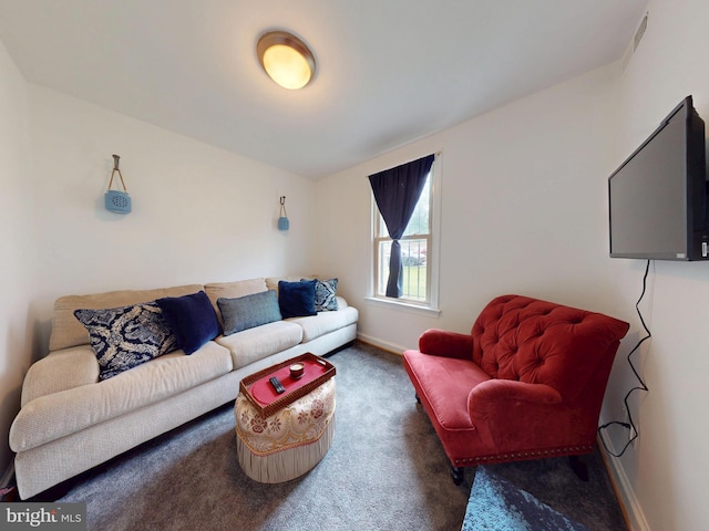 4408 1st Pl NE Unit 14, Washington, DC 20011 - carpeted living area with baseboards