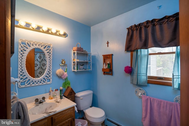 505 Deibler Rd, Pennsylvania Furnace, PA 16865 - bathroom with vanity, a baseboard radiator, and toilet