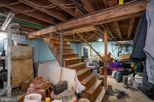 505 Deibler Rd, Pennsylvania Furnace, PA 16865 - unfinished below grade area featuring stairs