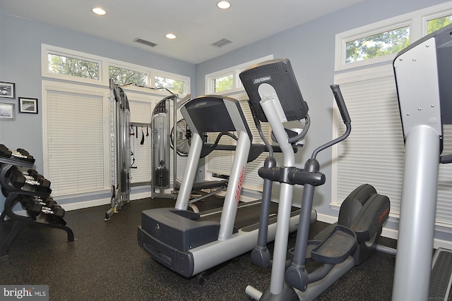 1704 Lake Shore Crest Dr Unit 32, Reston, VA 20190 - exercise room with recessed lighting and baseboards