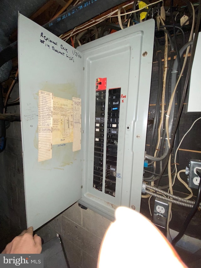 utility room with electric panel
