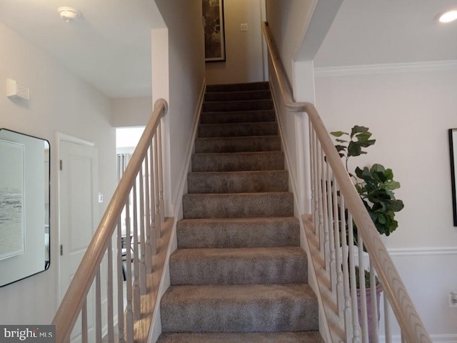 16497 Northwestern Pike, Augusta, WV 26704 - stairs featuring crown molding