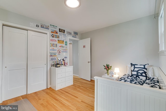 1631 Cecile St, Mclean, VA 22101 - bedroom with baseboards, light wood-style flooring, and a closet
